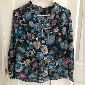 TALBOTS ~ Women's Floral Blouse